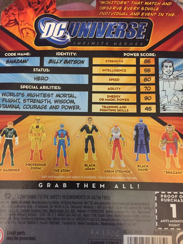 Shazam - Mattel (DC: Universe: Crisis: 5”) action figure collectible [Barcode 027084648379] - Main Image 2