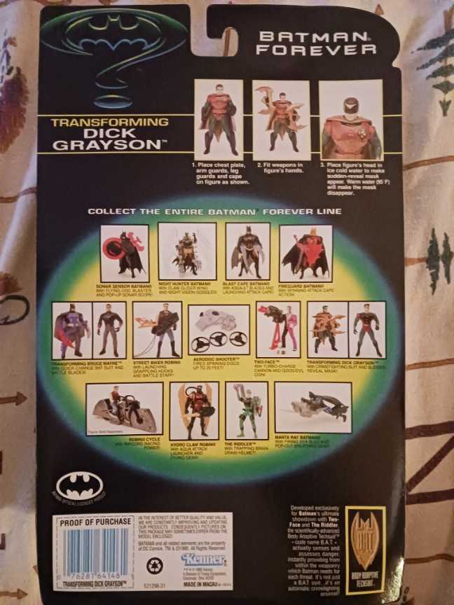 TRANSFORMING DICK GRAYSON - Kenner (Batman Forever (1995)) action figure collectible [Barcode 076281641461] - Main Image 2