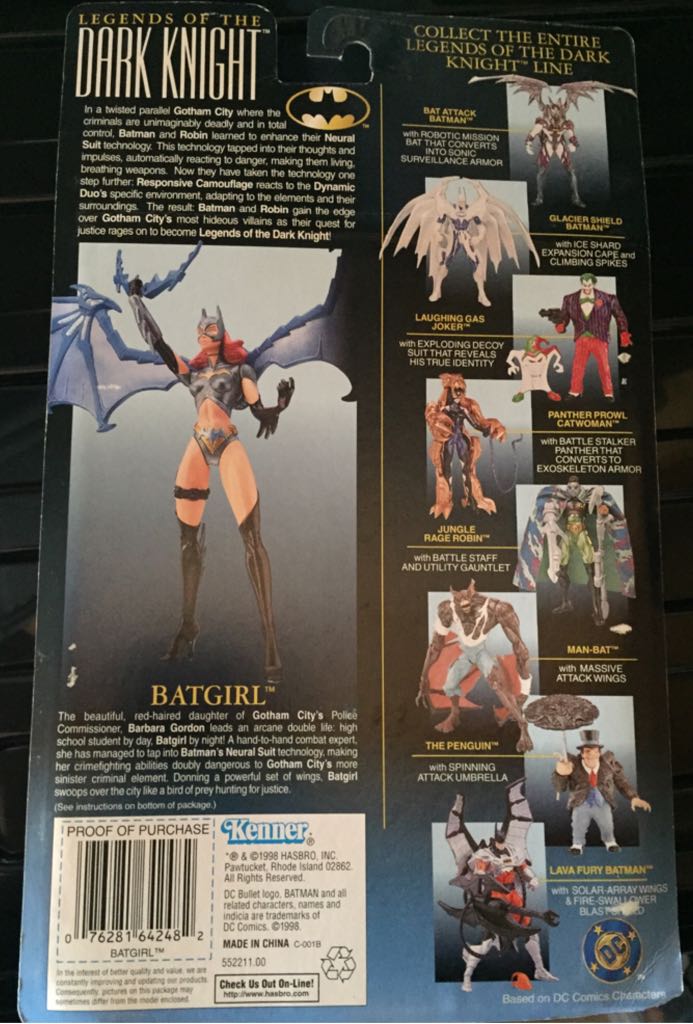 Legends Of The Dark Knight: Batgirl - Hasbo / Kenner (DC: Legends of the Dark Knight: 6”) action figure collectible [Barcode 076281642482] - Main Image 2