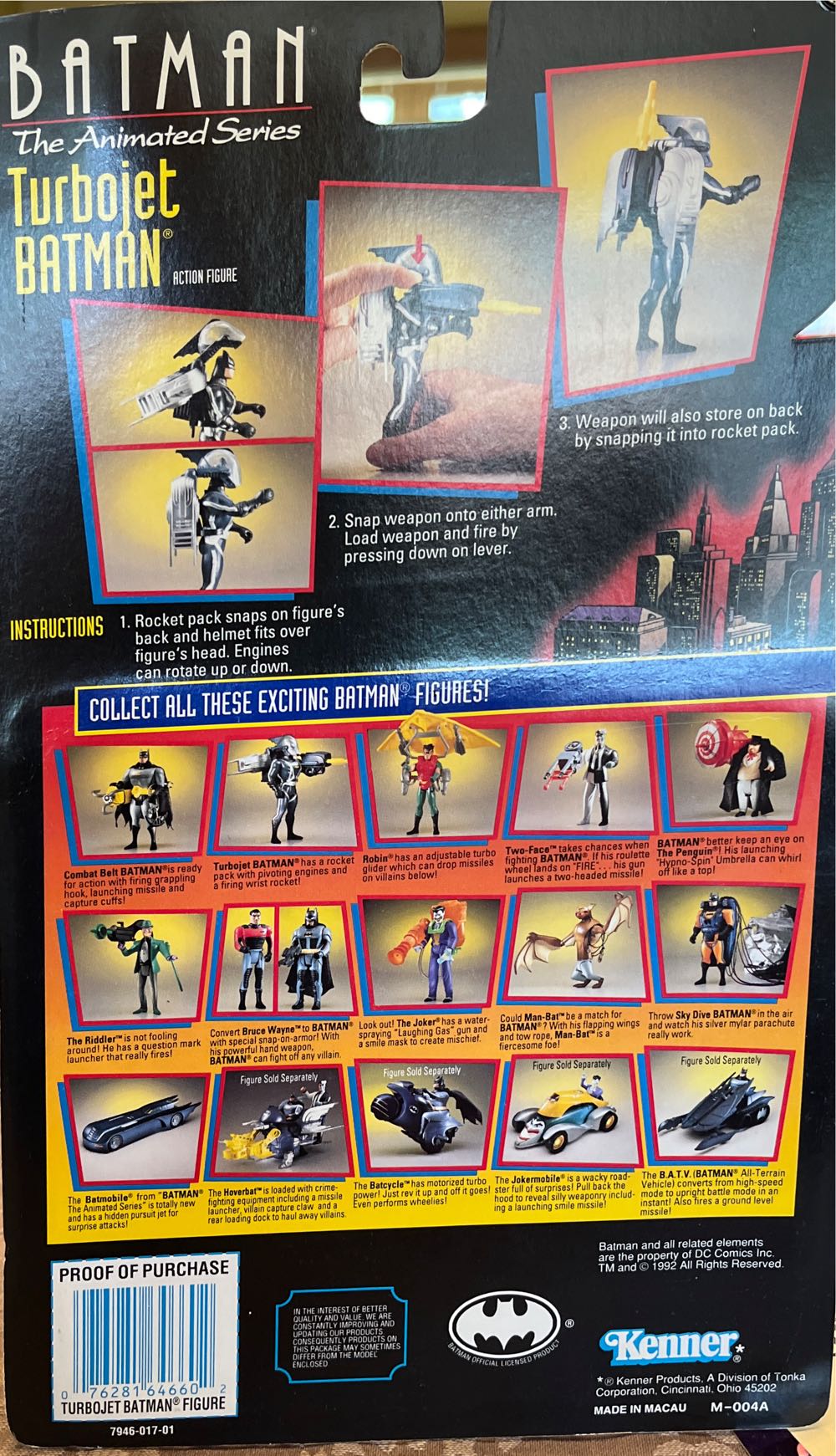 Turbo Jet Batman - Kenner (Batman) action figure collectible [Barcode 076281646602] - Main Image 2