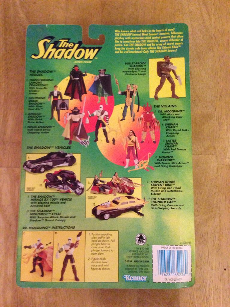 Dr. Mocquino - Kenner (The Shadow) action figure collectible [Barcode 076281652269] - Main Image 2