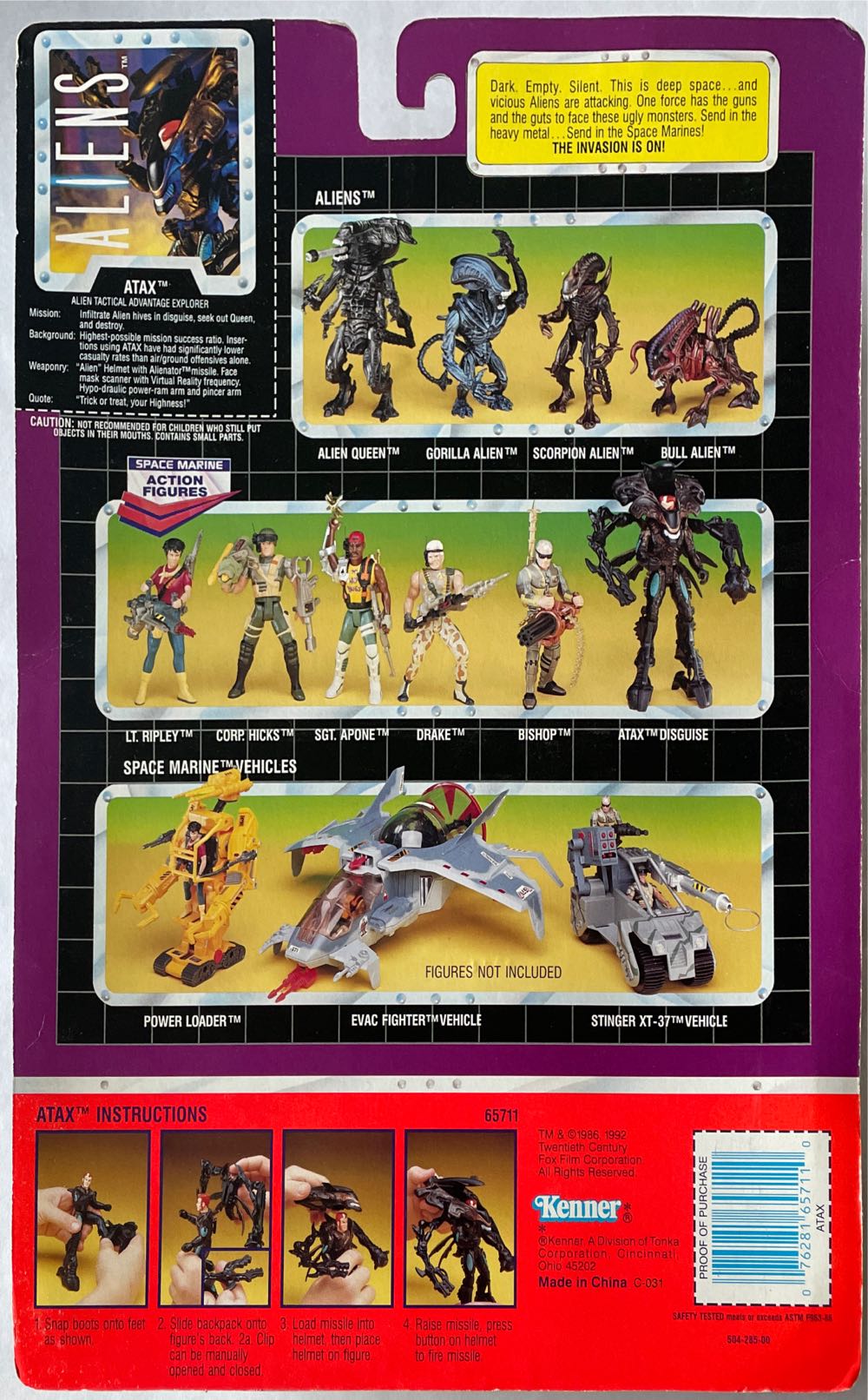 Aliens Space Marine ATAX - Kenner (Aliens) action figure collectible [Barcode 076281657110] - Main Image 3