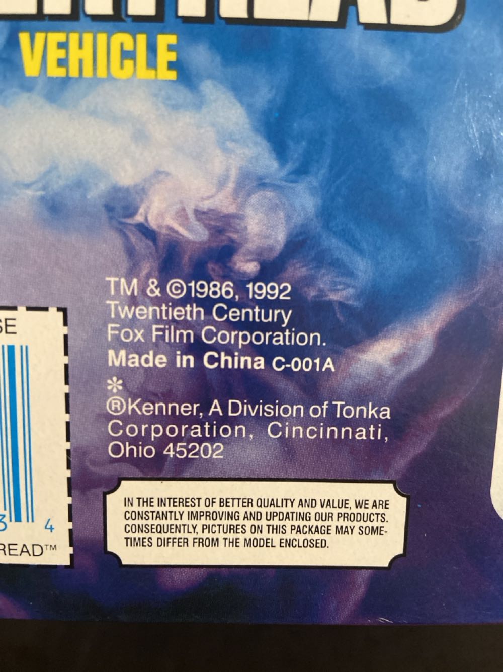 Electronic Hovertread Vehicle - Kenner (Aliens (Kenner)) action figure collectible [Barcode 076281657134] - Main Image 3