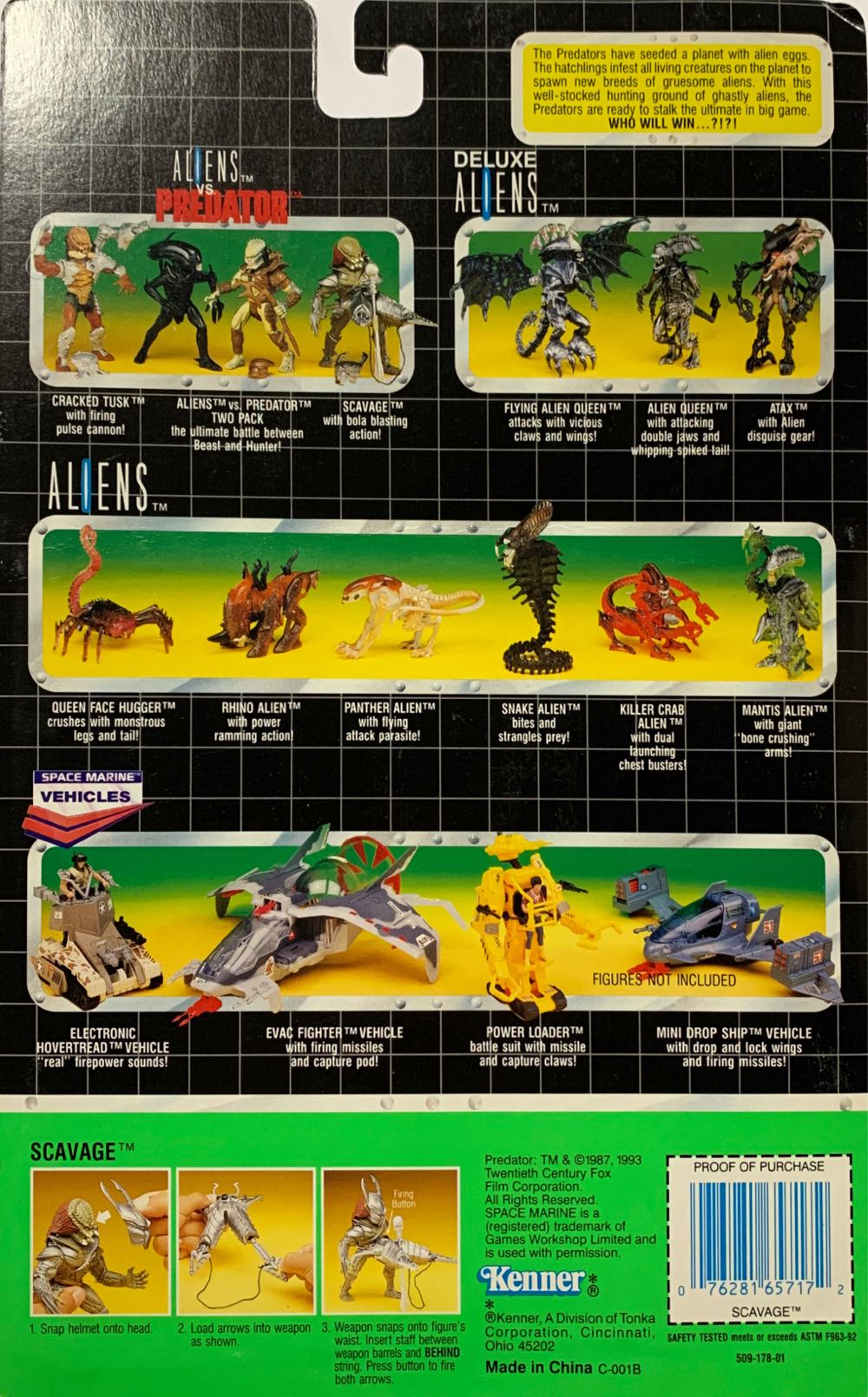 Predator: Scavage - Kenner (Predator) action figure collectible [Barcode 076281657172] - Main Image 3