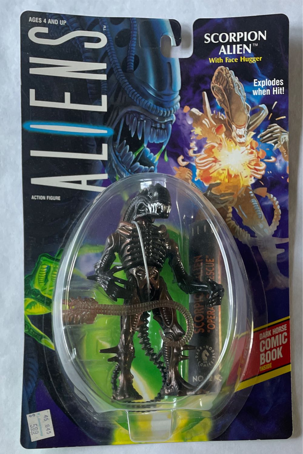 Aliens Scorpion Alien With Face Hugger - Kenner (Aliens) action figure collectible [Barcode 076281657301] - Main Image 3