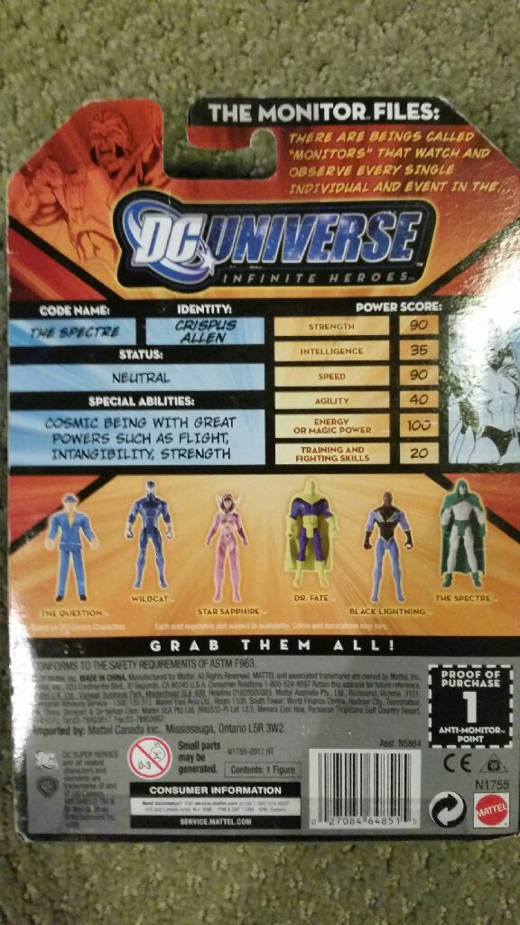 The Spectre - Mattel (DC Universe: Infinite Heroes: 3”) action figure collectible [Barcode 027084648515] - Main Image 2