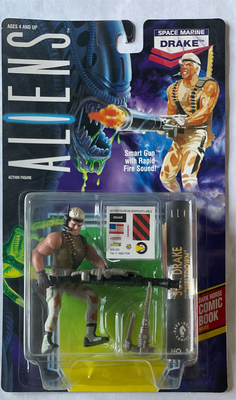 Drake (Space Marine) - Kenner (Aliens) action figure collectible [Barcode 076281657509] - Main Image 3