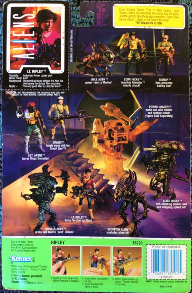 Aliens Space Marine Lt. Ripley - Kenner (Aliens) action figure collectible [Barcode 076281657905] - Main Image 2