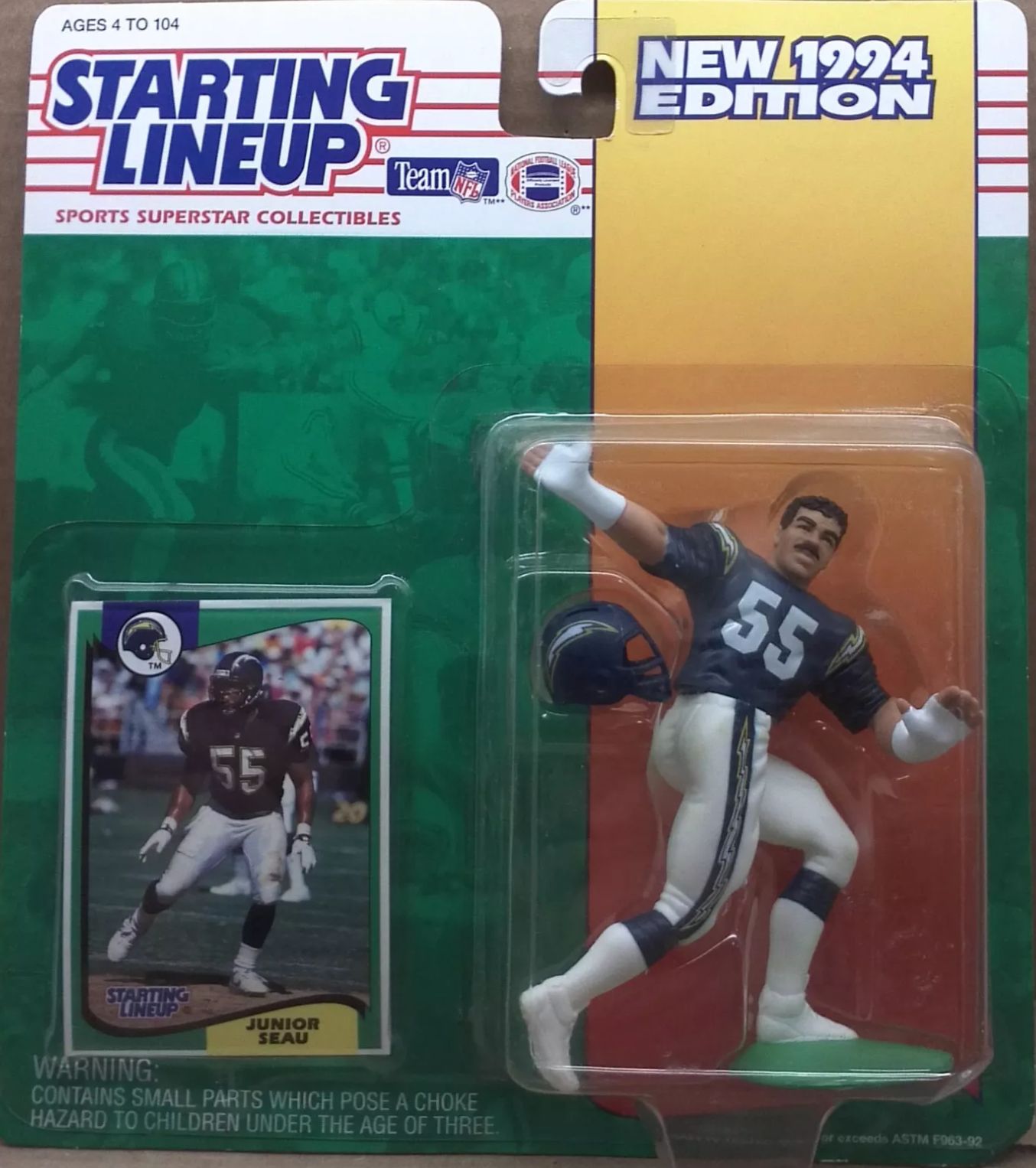 Junior Seau - Starting Lineup  action figure collectible [Barcode 076281684994] - Main Image 1