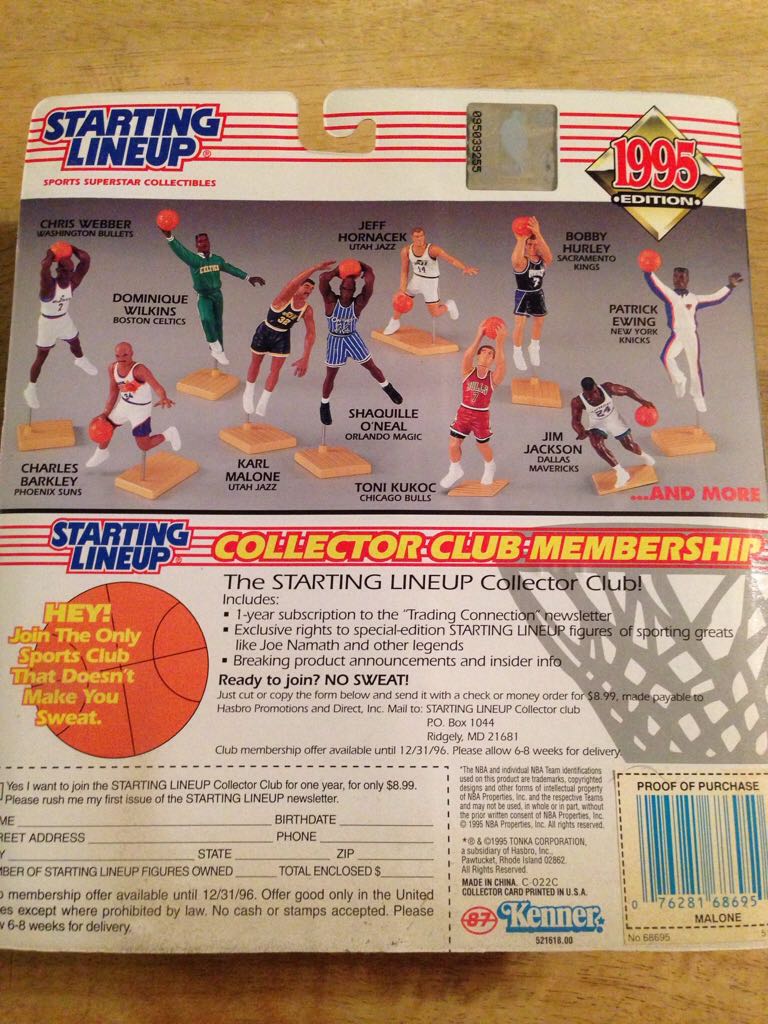 KARL MALONE” - Kenner (Basketball) action figure collectible [Barcode 076281686950] - Main Image 2