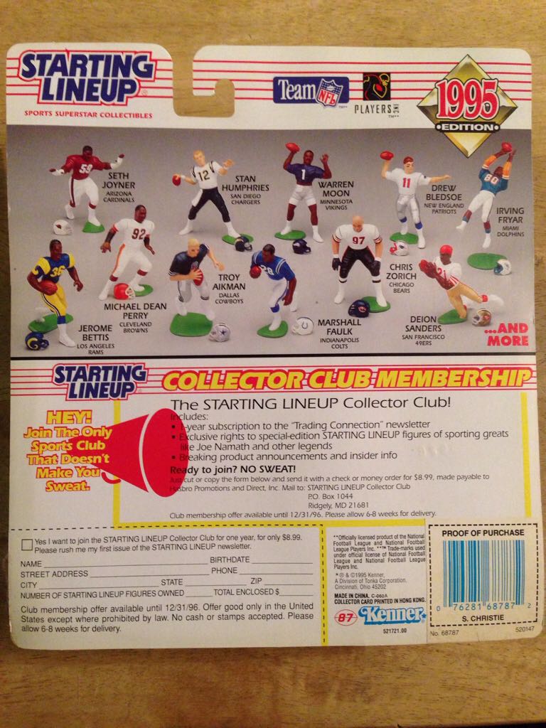 Steve Christie - Buffalo Bills  (FOOTBALL) action figure collectible [Barcode 076281687872] - Main Image 2