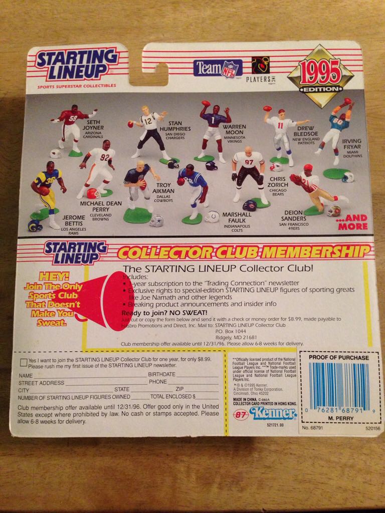 STARTING LINEUP "MICHAEL DEAN PERRY”  (FOOTBALL) action figure collectible [Barcode 076281687919] - Main Image 2