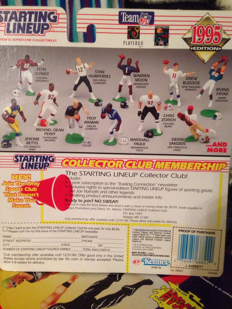 STARTING LINEUP "JIM EVERETT” - STARTING LINEUP (FOOTBALL) action figure collectible [Barcode 076281688220] - Main Image 2