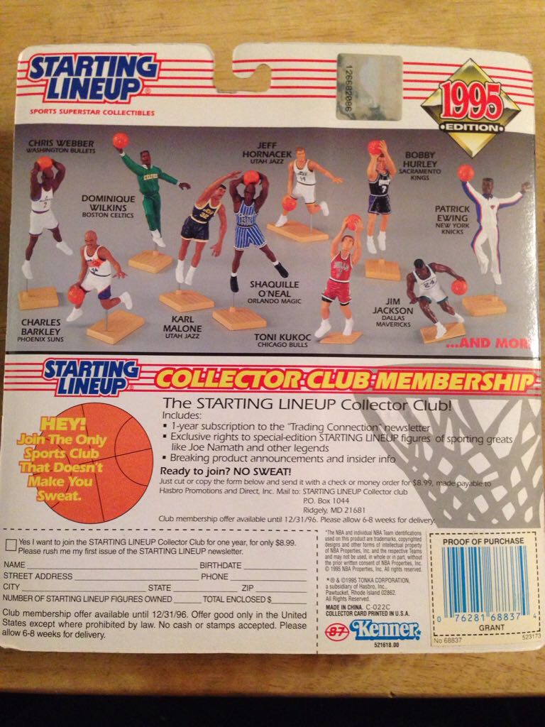 Starting Lineup Horace Grant Orlando Magic - Kenner (Basketball) action figure collectible [Barcode 076281688374] - Main Image 2