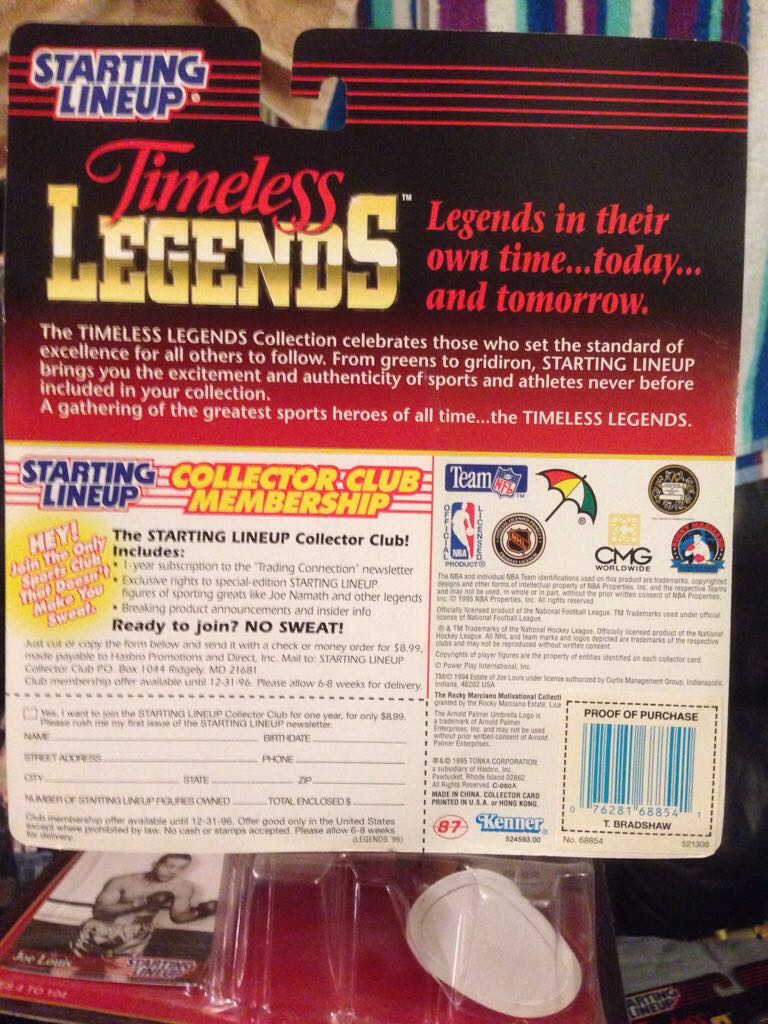 Terry Bradshaw 95 - STARTING LINEUP (FOOTBALL) action figure collectible [Barcode 076281688541] - Main Image 2