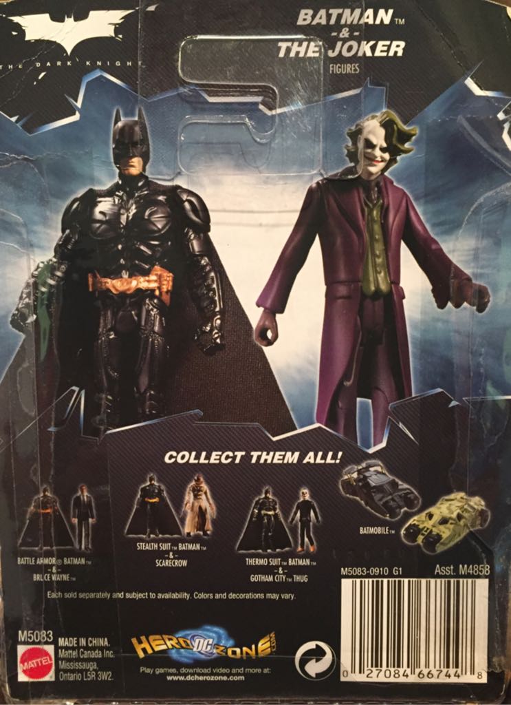 Batman & The Joker - Matel (The Dark Knight) action figure collectible [Barcode 027084667448] - Main Image 2