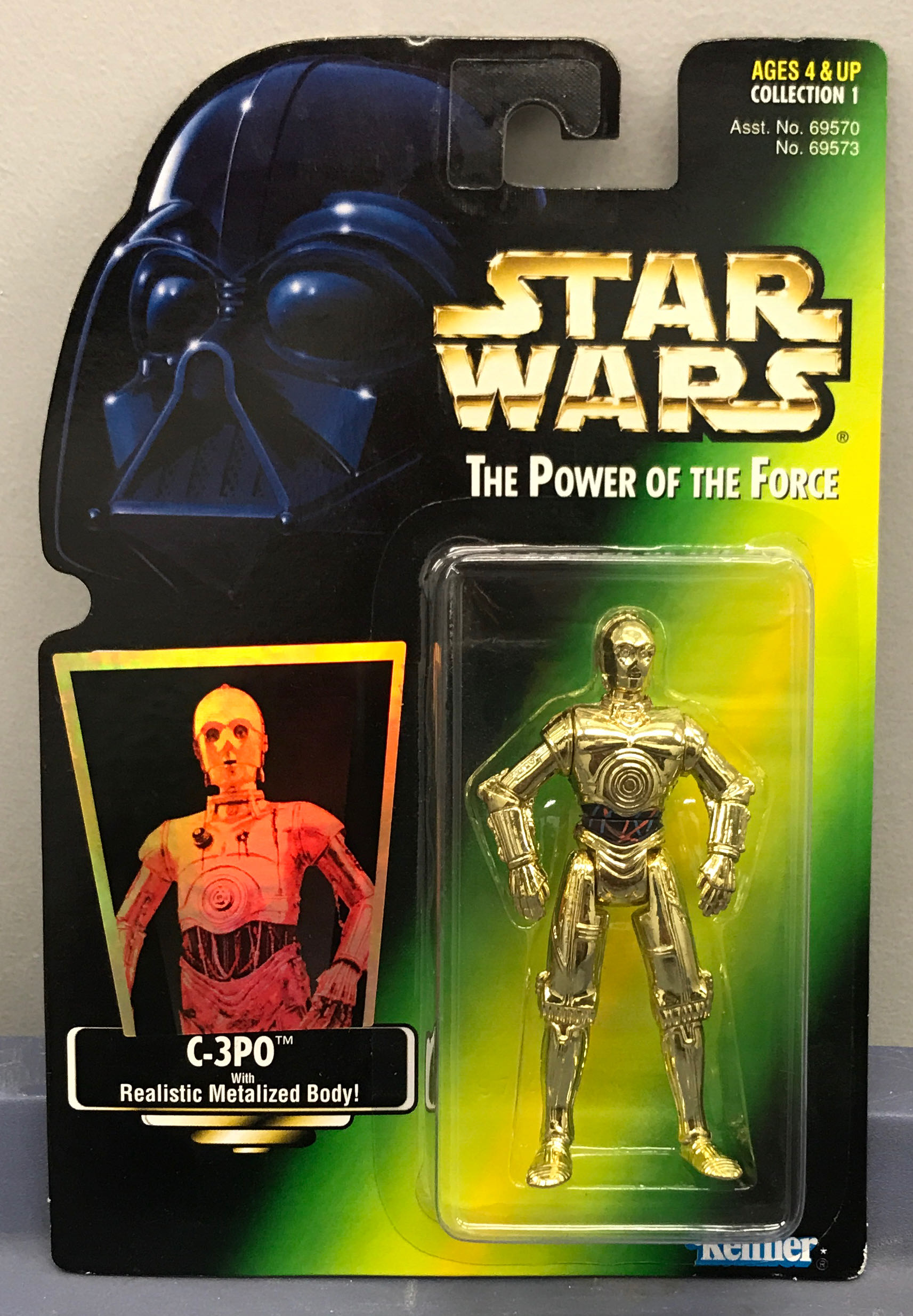 C-3PO w/ Realistic Metalized Body! - Kenner (Star Wars - POTF) action figure collectible [Barcode 076281695730] - Main Image 3