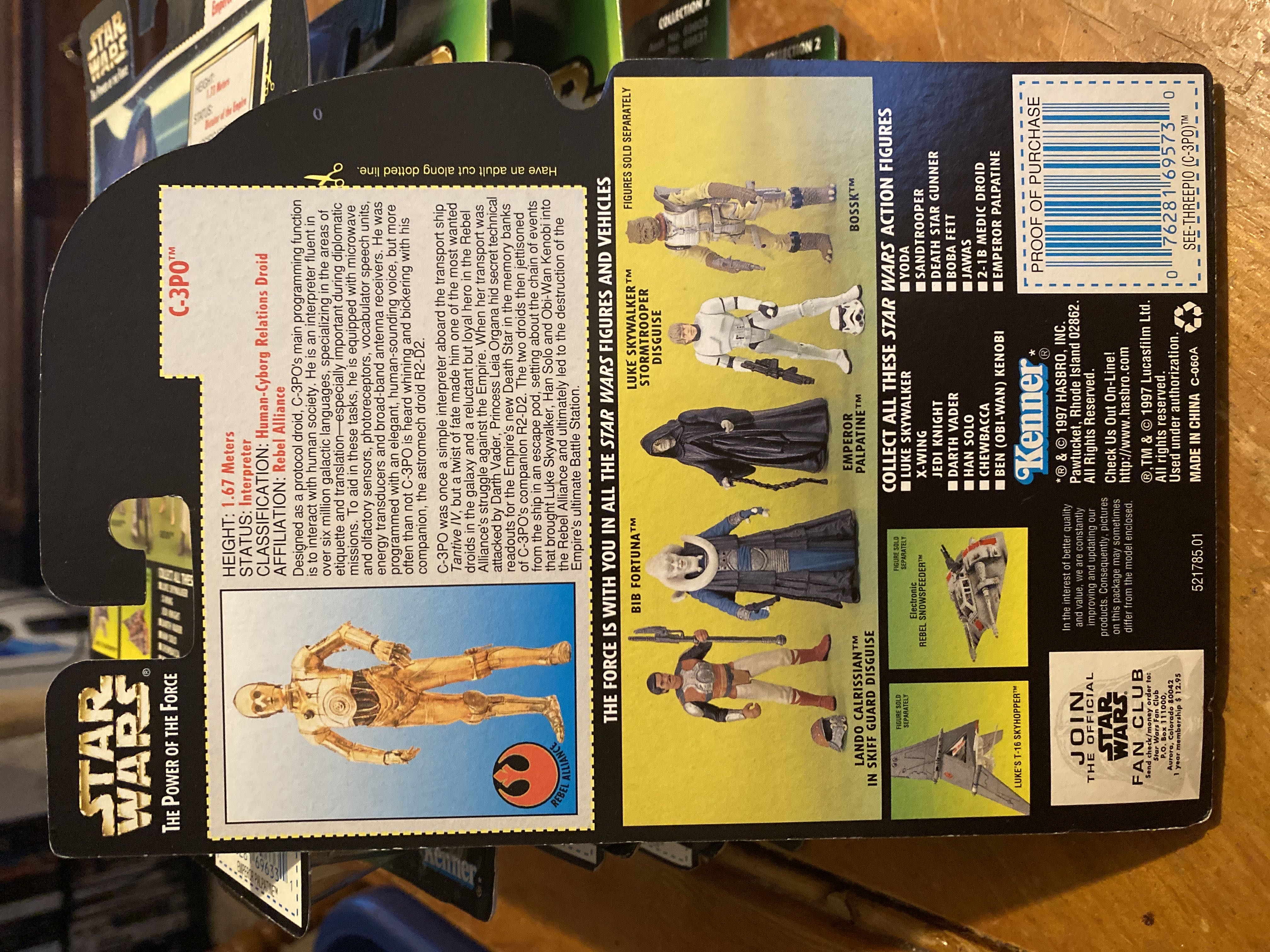 C-3PO w/ Realistic Metalized Body! - Kenner (Star Wars - POTF) action figure collectible [Barcode 076281695730] - Main Image 4