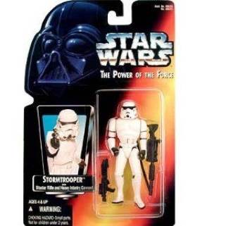 Star Wars TPOTF  Stormtrooper (Blaster Rifle)(Foil) - Kenner (Star Wars: POTF: Red: 3”) action figure collectible [Barcode 076281695754] - Main Image 1