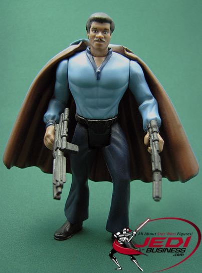 Lando Calrissian with Heavy Rifle & Blaster Pistol - Hasbro (Star Wars Power Of The Force (Red Card)) action figure collectible [Barcode 076281695839] - Main Image 2