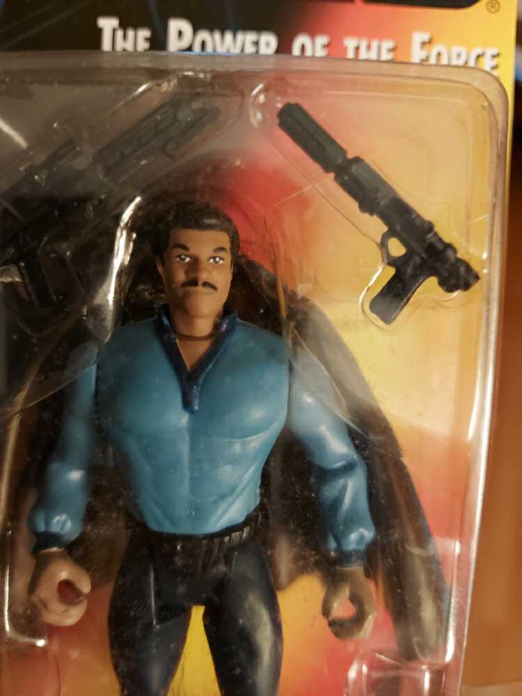 Lando Calrissian with Heavy Rifle & Blaster Pistol - Hasbro (Star Wars Power Of The Force (Red Card)) action figure collectible [Barcode 076281695839] - Main Image 3