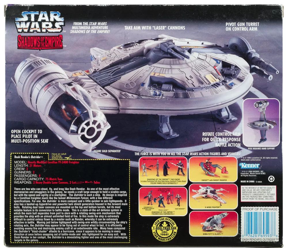 Dash Rendar’s Outrider - Hasbro (Star Wars: Shadows of the Empire) action figure collectible [Barcode 076281695938] - Main Image 4