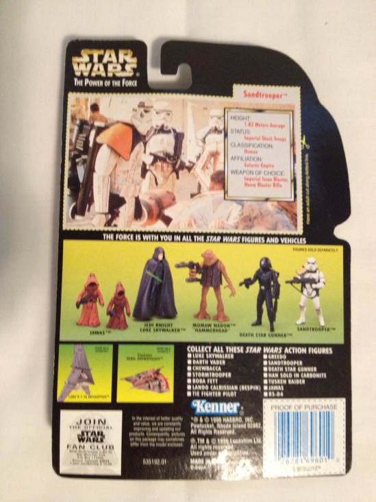 tatooine stormtrooper - Hasbro (POTF2 (O) 3.75” 1996- 1997) action figure collectible [Barcode 076281696010] - Main Image 2