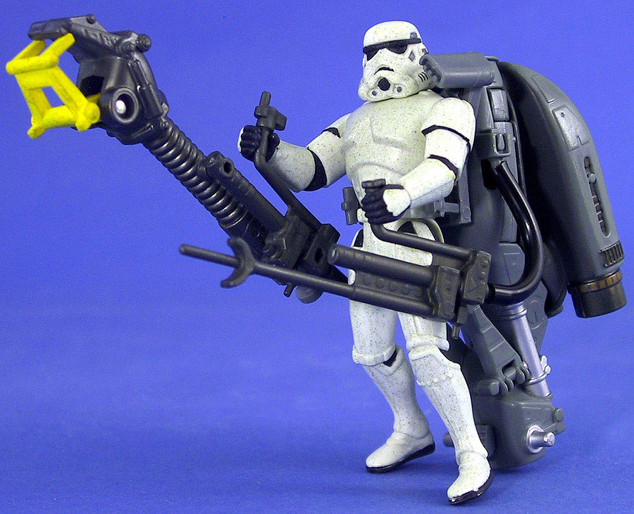 Crowd Control Stormtrooper w/ Flight-Action Thruster Pack & Capture Claw - Hasbro (Star Wars: Episode IV - A New Hope) action figure collectible [Barcode 076281696096] - Main Image 4