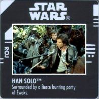 Han solo in endor gear * with blaster pistol & freeze frame action slide * star wars 1997 the power of the force action figure - Hasbo / Kenner (Star Wars - Power Of The Force) action figure collectible [Barcode 076281696218] - Main Image 4