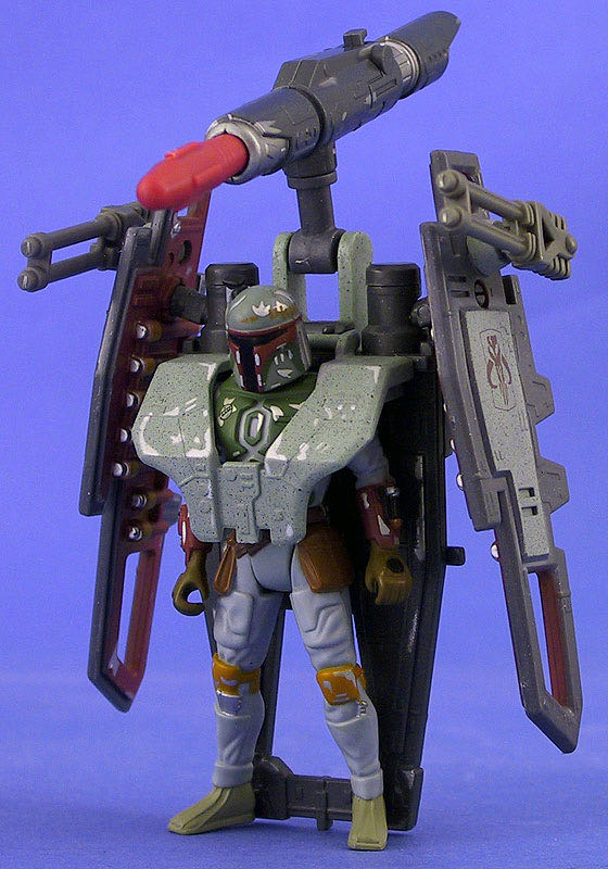 Deluxe Boba Fett With Wing Blast Rocketpack And Overhead Cannon - Hasbro/Kenner (Power of The Force 2) action figure collectible [Barcode 076281696386] - Main Image 3