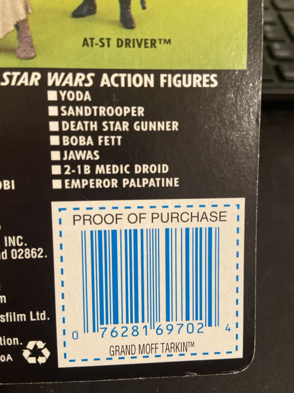 POTF Grand Moff Tarkin - Kenner (Power Of The Force Freeze Frame) action figure collectible [Barcode 076281697024] - Main Image 4