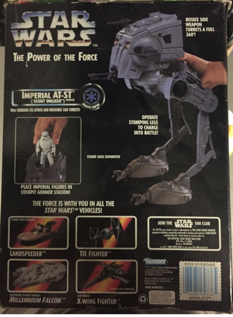 Imperial AT-ST (Scout Walker) - Hasbo / Kenner (Star Wars Power Of The Force II) action figure collectible [Barcode 076281697765] - Main Image 2