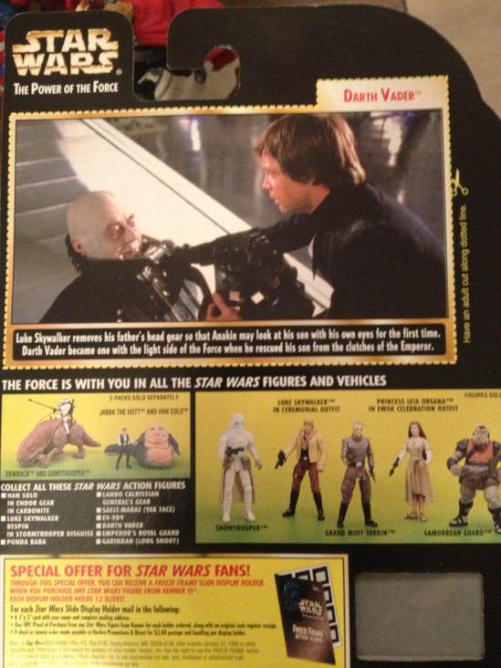 Darth Vader (Removable Helmet) - Hasbro/Kenner (Return Of The Jedi) action figure collectible [Barcode 076281698366] - Main Image 2