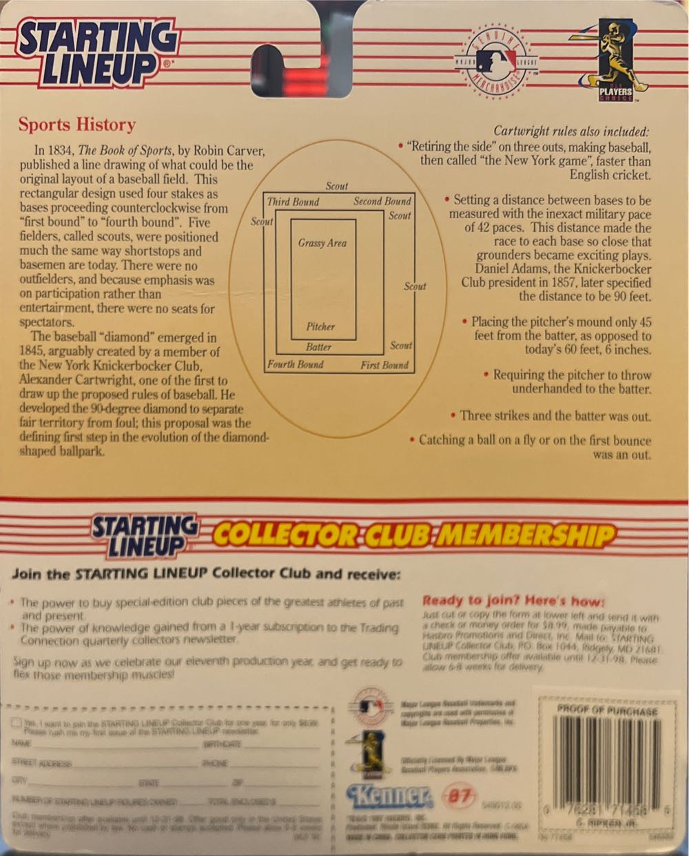 Starting Lineup Cal Ripken Jr Baltimore Orioles - Kenner action figure collectible [Barcode 076281714585] - Main Image 2