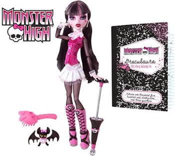 Monster High Draculaura Doll and Bonus We Stop Hate Bracelet Value - Mattel (Monster High) action figure collectible [Barcode 027084683967] - Main Image 2