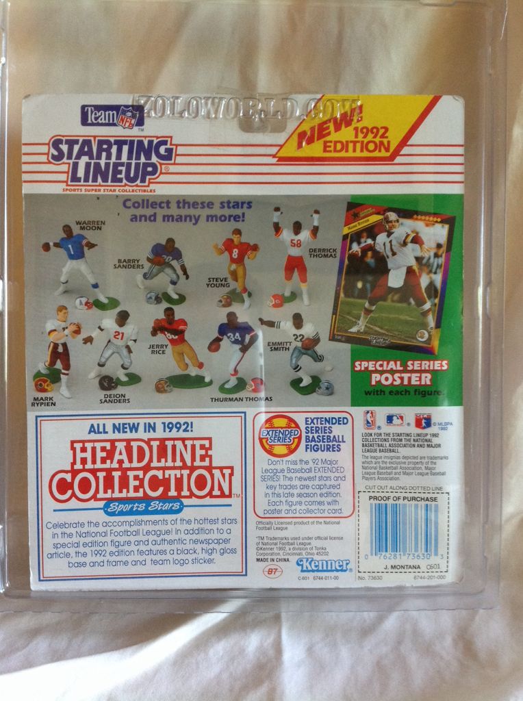 Starting Lineup Joe Montana - Kenner (Starting lineup) action figure collectible [Barcode 076281736303] - Main Image 2