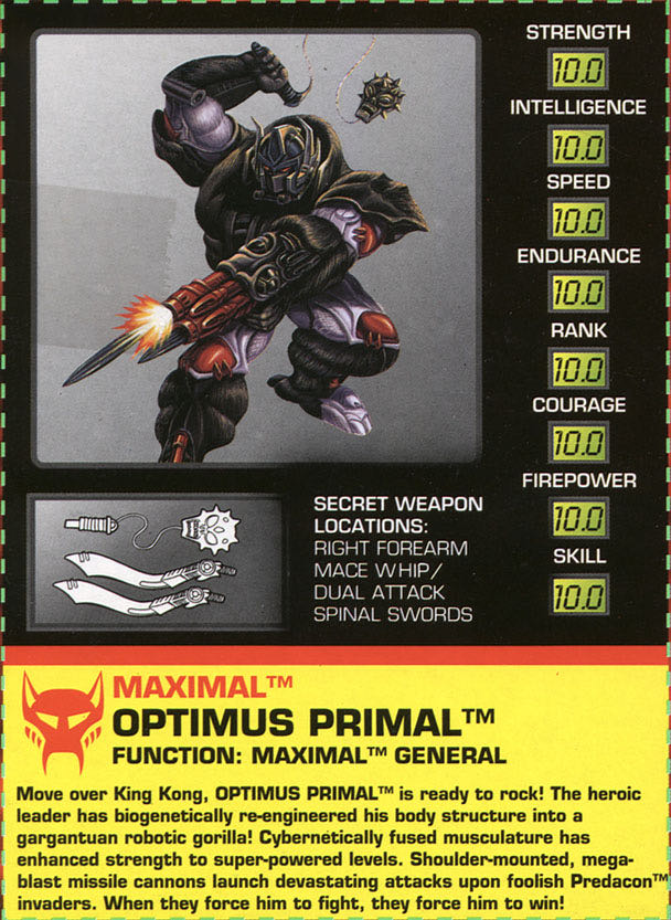 Transformers Optimus Primal - Hasbro (Transformers: Beast Wars) action figure collectible [Barcode 076281803579] - Main Image 3