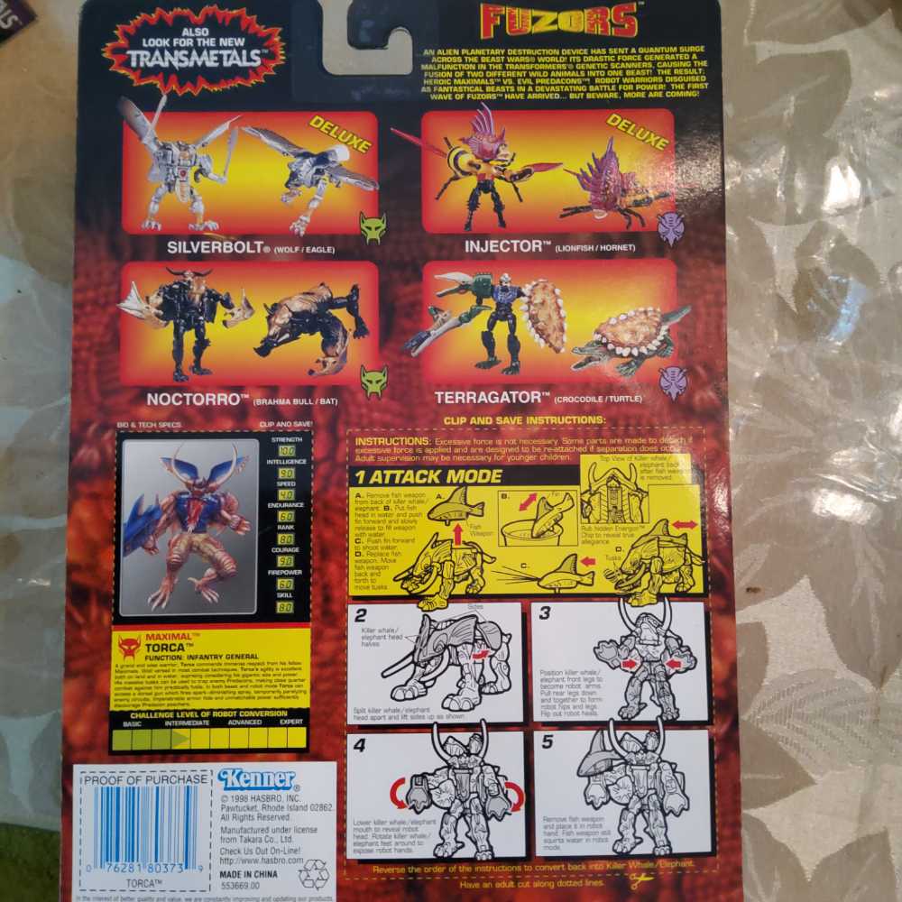 Torca (Fuzor) - Hasbro (Transformers: Beast Wars) action figure collectible [Barcode 076281803739] - Main Image 2