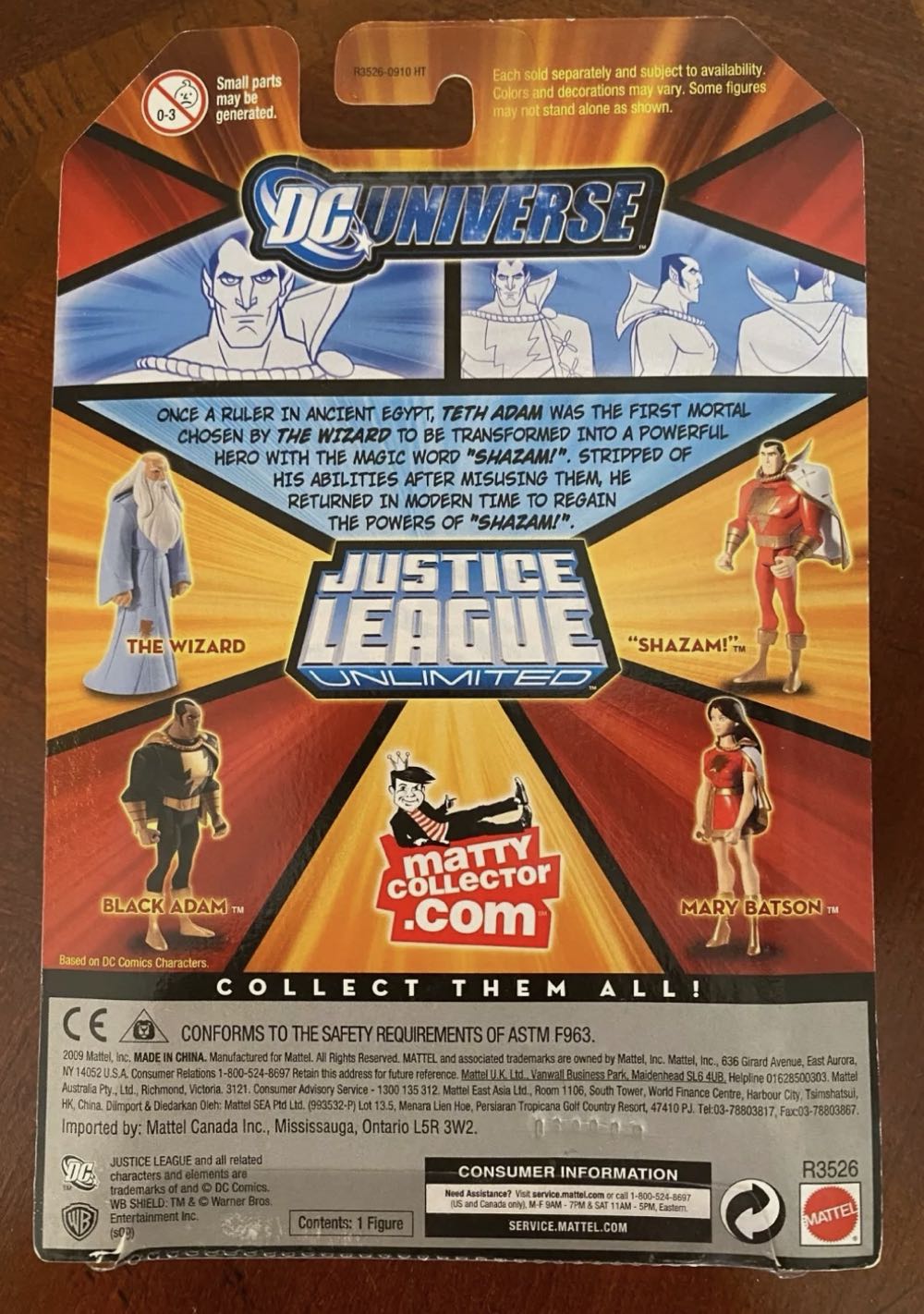 JLU Shazam Pack Black Adam - Mattel (Justice League Animated) action figure collectible [Barcode 027084689204] - Main Image 2