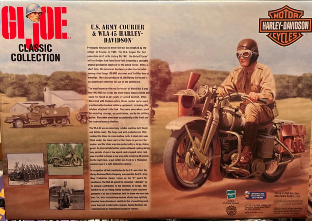 G.I. Joe Army Classic Collection - U.S. Army Courier & WLA 45 Harley-Davidson - Hasbro (G.I. Joe: Classic Collection: 12” Figures) action figure collectible [Barcode 076281814773] - Main Image 2