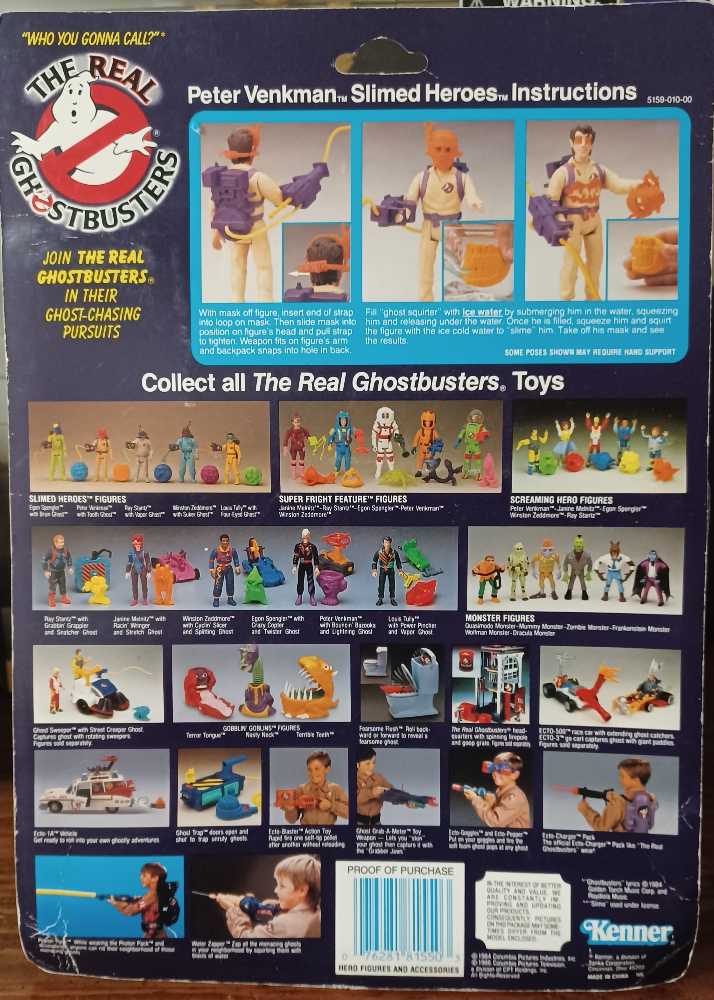 The Real Ghostbusters - Peter Venkman & Tooth Ghost - Kenner (The Real Ghostbusters) action figure collectible [Barcode 076281815503] - Main Image 2