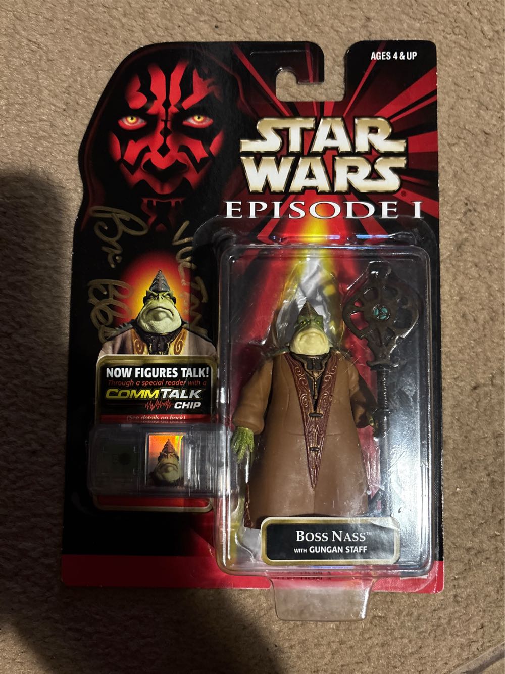 Boss Nass With Gungan Staff - Hasbro ( EPISODE 1 ) (Star Wars: The Phantom Menace) action figure collectible [Barcode 076281841199] - Main Image 5