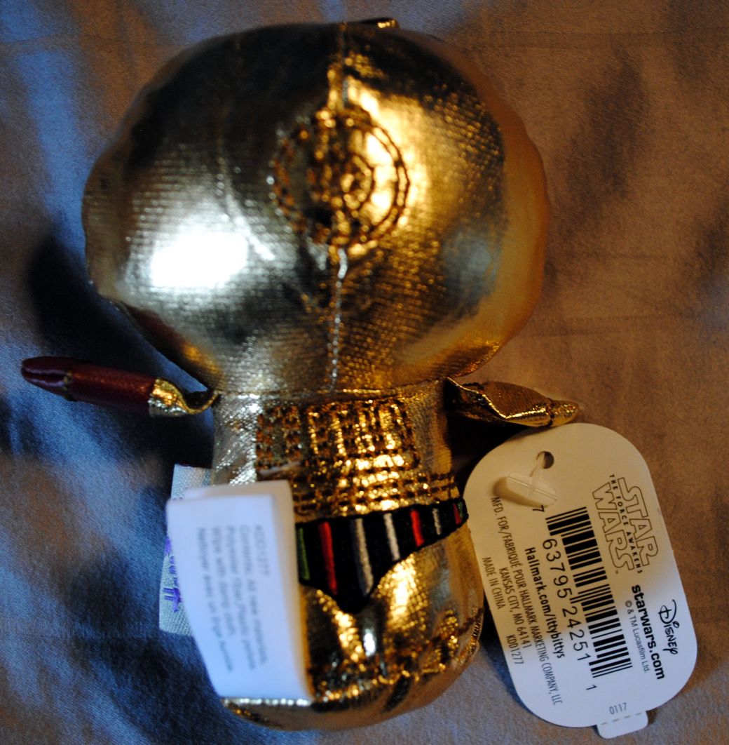 40th Anniversary Hallmark ittybbittys C-3PO With Red Arm Star Wars TFA - Hallmark (Star Wars Hallmark) action figure collectible [Barcode 0763795242511] - Main Image 2
