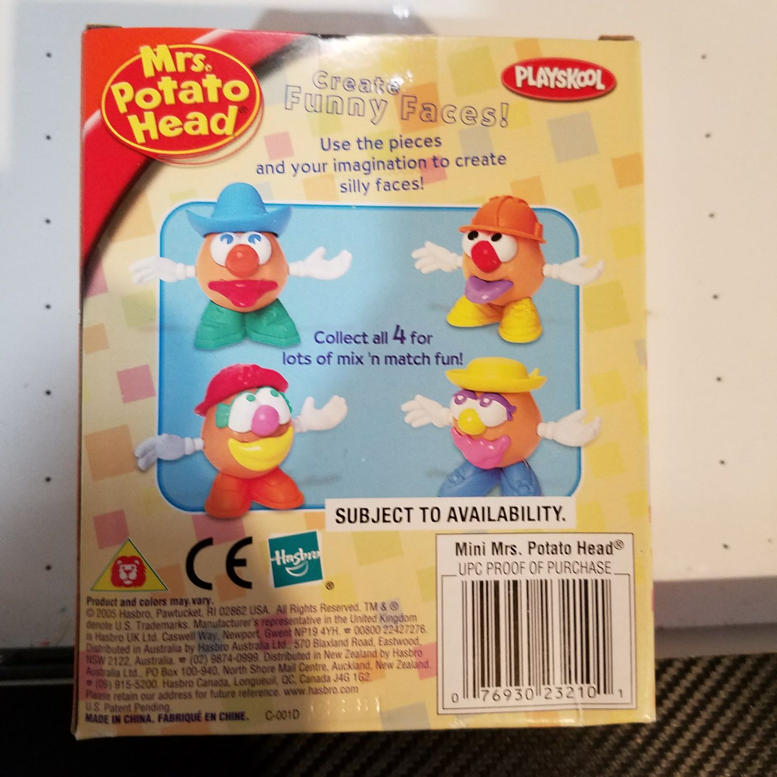 Mrs Potato Head Small Version 2005 - Playschool / Hasbro action figure collectible [Barcode 076930232101] - Main Image 2