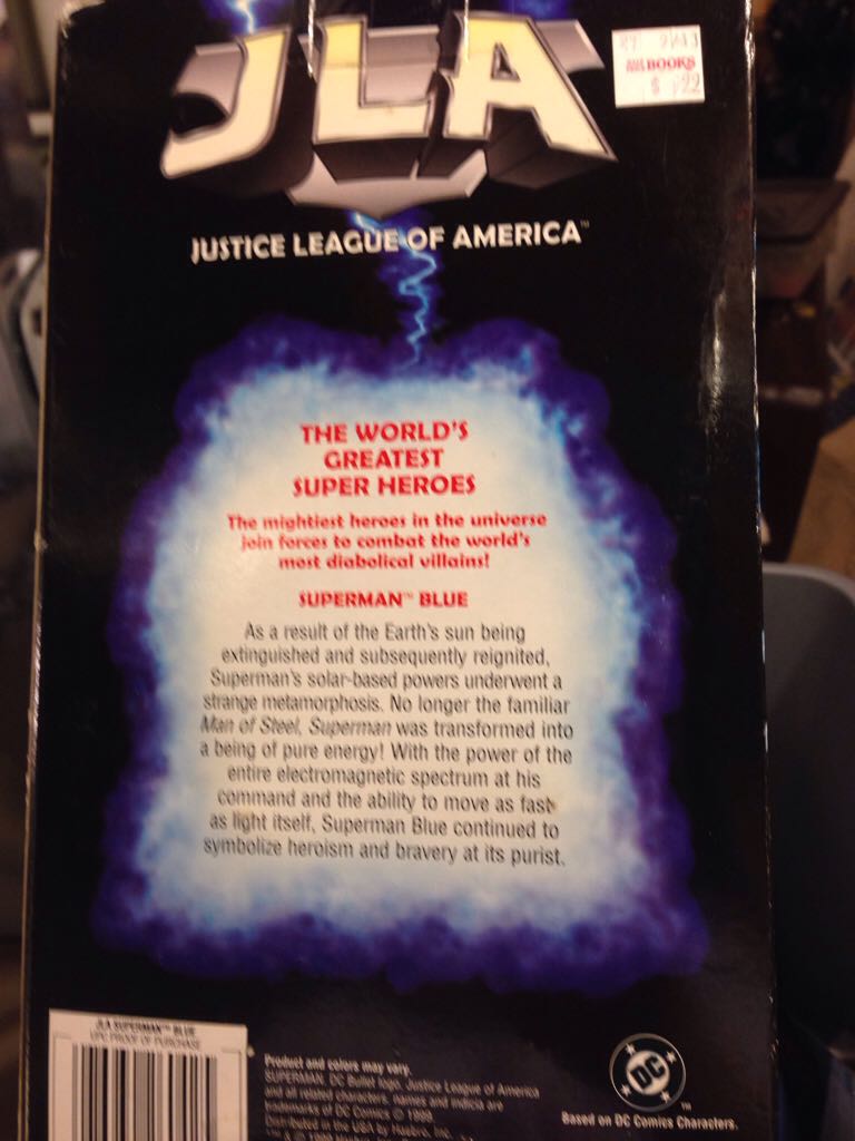 JLA - Superman Blue Figure - Hasbro (Superman) action figure collectible [Barcode 076930260425] - Main Image 2