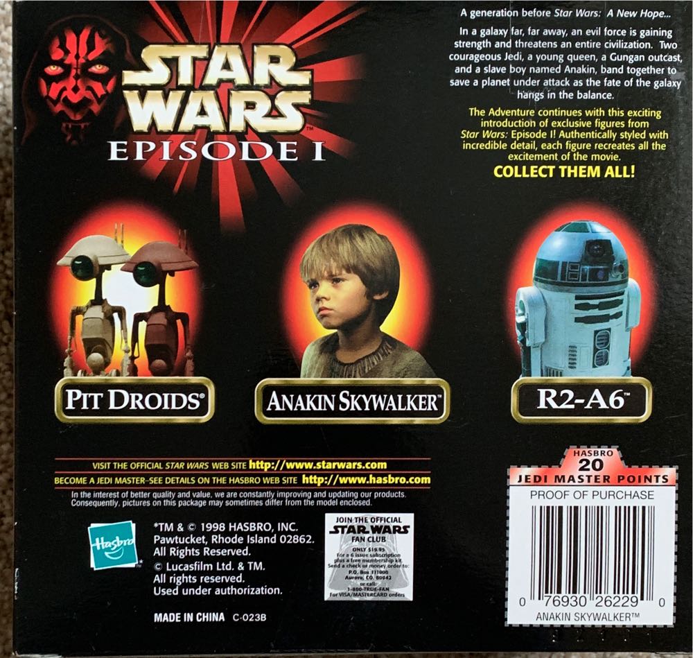 Anakin Skywalker - Hasbro (Episode I 12” 1999- 2000: Collector Series) action figure collectible [Barcode 076930262290] - Main Image 2