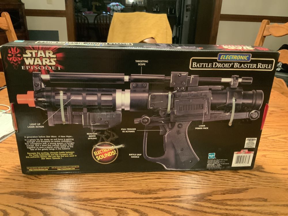Battle Droid Blaster Rifle (Electronic) - Hasbro (Star Wars: Phantom Menance Episode 1) action figure collectible [Barcode 076930262375] - Main Image 2