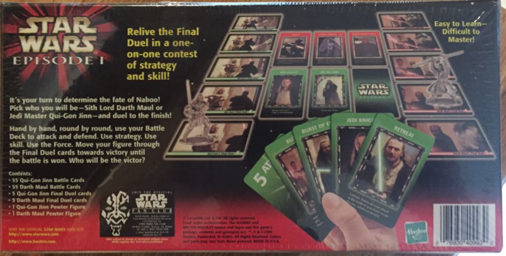 Game-CLASH OF THE LIGHTSABERS CARD GAME W/figures - Milton Bradley (Episode 1 Collection) action figure collectible [Barcode 076930409930] - Main Image 2