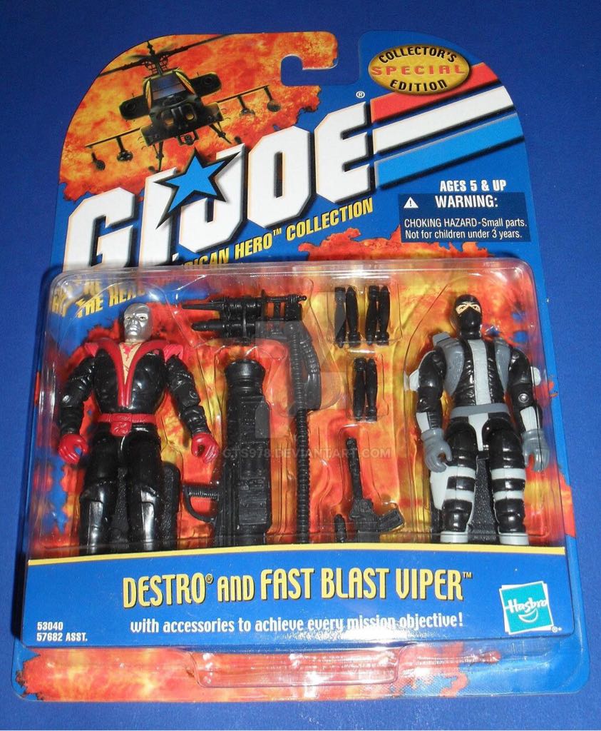Destro and Fast Blast Viper - Hasbro (G.I. Joe - Special Collector’s Edition) action figure collectible [Barcode 076930530405] - Main Image 2