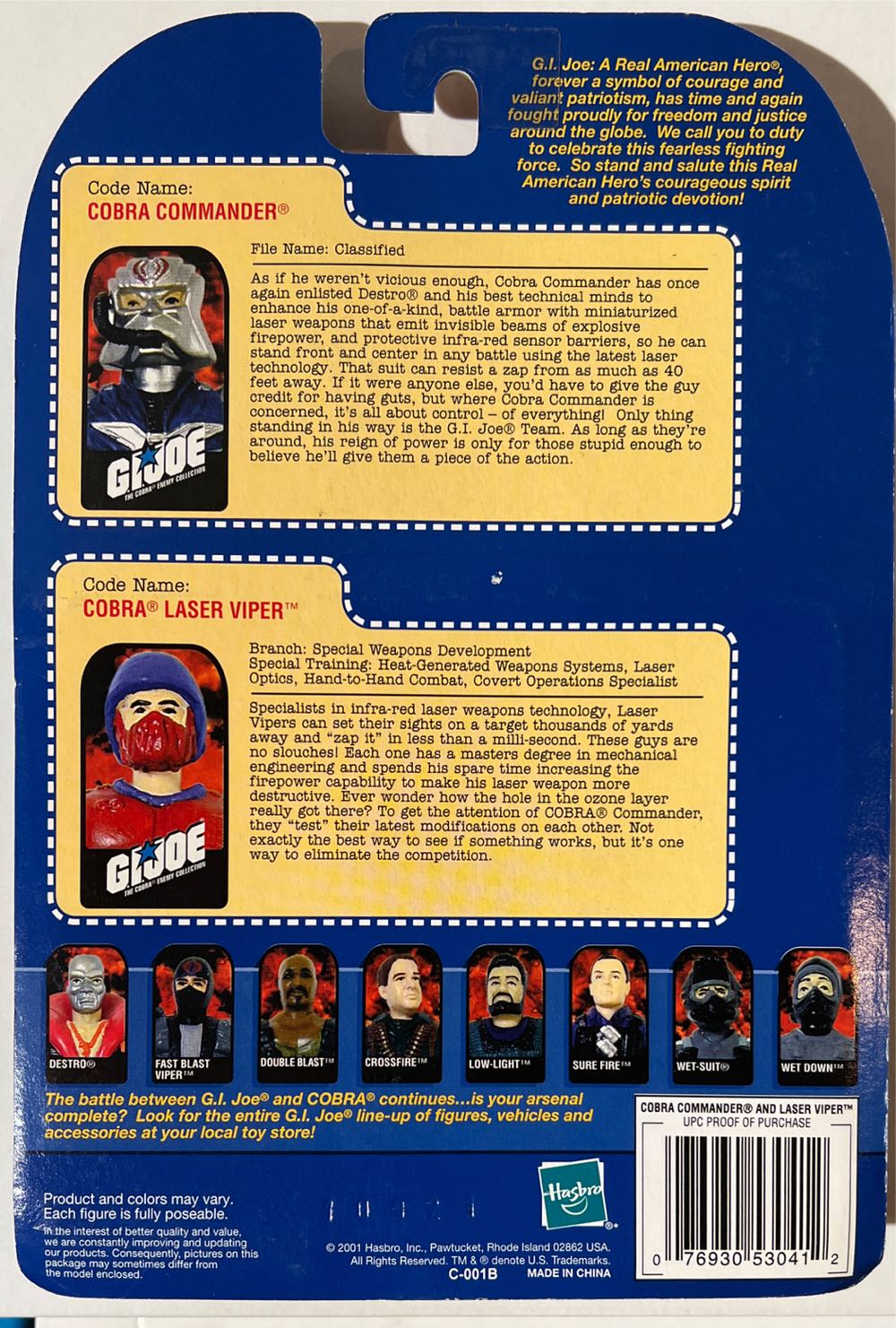 Cobra Commander and Laser Viper - Hasbro (G.I. Joe) action figure collectible [Barcode 076930530412] - Main Image 2